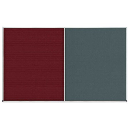 United Visual Products Double Door Radius Corkboard, 42"x32", Hea, UV70125RC-BLACK-PUMICE UV70125RC-BLACK-PUMICE